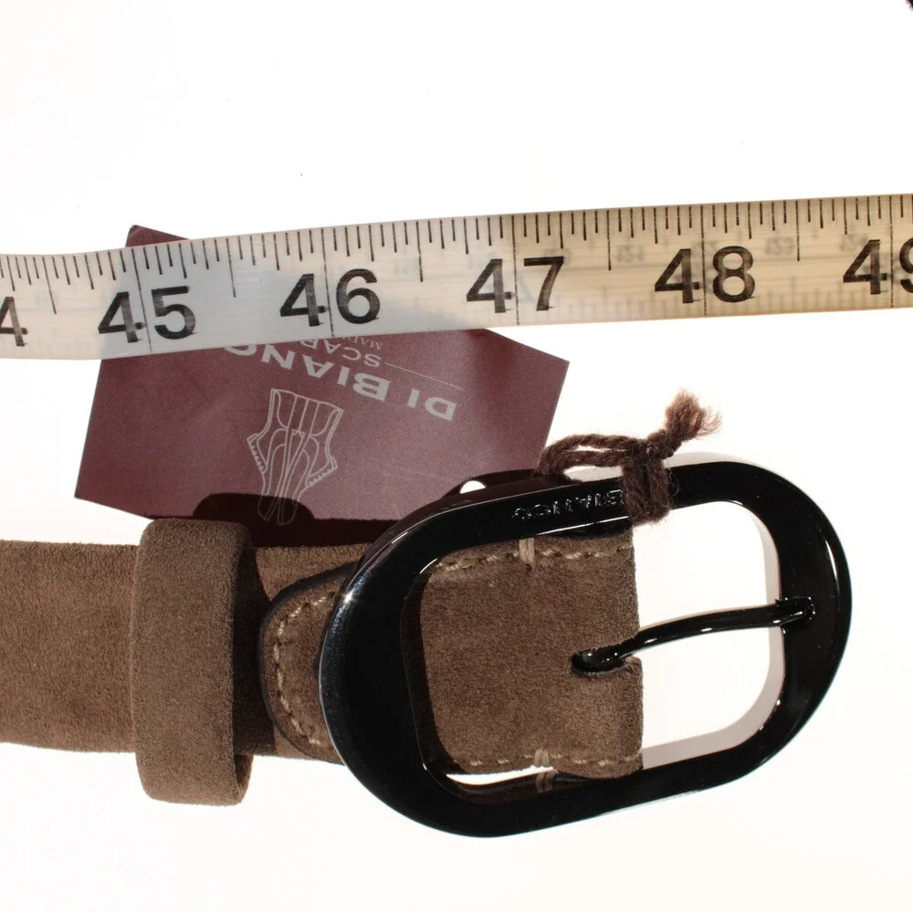 Di Bianco NWT Cut to Size Dress Belt In Solid Brown Suede Leather One Size